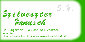 szilveszter hanusch business card
